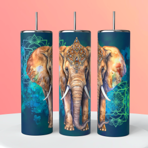 Verre-isotherme-20oz-elephant-mandalas