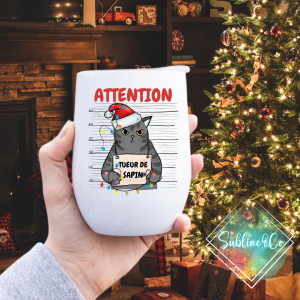 verre-vin-12oz-chat-tueur-sapin-noel