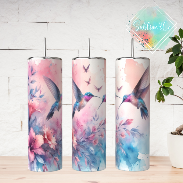 Verre-20oz-colibris-aquarelle